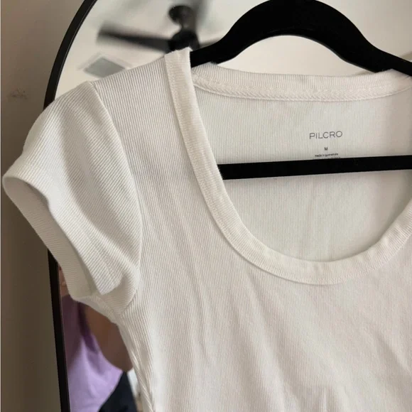 Pilcro Women's Cream Scoop Neck Blouse - Picture 3 of 5